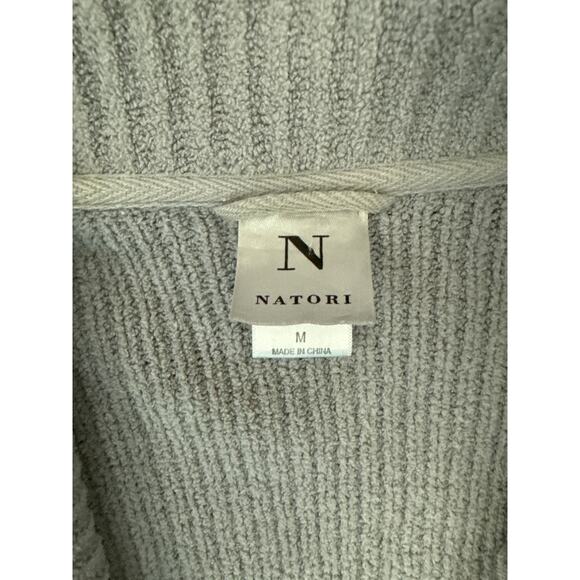 Natori Tranquility Chenille Midi Robe Gray Size Medium - Picture 8 of 11